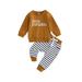 AMILIEe 0-3T Toddler Baby Boy Halloween Outfit Set Long Sleeve Sweatshirt and Pants Set Tracksuit