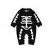 Infant Skeleton Outfit Baby Boy Girl Halloween Costume Newborn Long Sleeve Sweater Romper Bodysuit Clothes