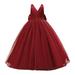 ZRBYWB Toddler Girl Dresss Sleeveless Solid Color Tulle Bowknot Princess Pageant Gown Party Evening Dress Wedding Dress For Children Clothes Fashion Cute Dresses For Girl