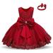 ZRBYWB Baby Girl Dresss Lace Bowknot Princess Wedding Formal Tutu Dress With Headband Set Clothes Party Wedding Prom Dresses Cute Dresses For Girl