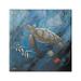 Stupell Industries Turtle Sea Life Underwater Ripples Coastal Painting Gallery Wrapped Canvas Print Wall Art