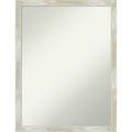 Amanti Art Crackled Metallic Narrow Framed Non-Beveled Bathroom Vanity Wall Mirror - 20 x 26 in