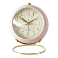 Creative Alarm Clock Bedside Desk Clock Luminous Table Clock Home Decoration without Battery Pink