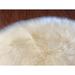 Spectrum Rugs Legacy Home Faux Sheepskin Oval Shag Area Rug Champagne 5 X 8 Oval 5 x 8 Living Room Bedroom Dining Room