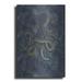 Luxe Metal Art Sealife Blue And Gold Giant Octopus by Sabrina Balbuena Metal Wall Art 12 x16