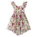 ZRBYWB Toddler Summer Sleeveless Girl Dresss Flanged Strap Halter Floral Dress Princess Dress Casual Dress Toddler Girl Clothes
