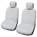 Winnie Fashion 2 Hawaiian Car Seat Covers w/ 2 Headrest Covers - Solid Black and White (Standard No Customization White)