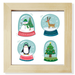 Merry mas Snowman Tree Square Picture Frame Wall Tabletop Display