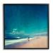 Stupell Industries Vast Beach Landscape Lone Surfer Coastal Photography Black Framed Art Print Wall Art