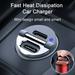 Washranp 2-in-1 Dual Port Car Charger 45W PD QC3.0 Pull Ring Design Mini Super Fast Car Charger Adapter