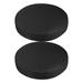 NUOLUX 2pcs Black Stretch Stool Cover Round Shape Ottoman Cover Dust-proof Stool Cover