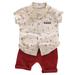 Gentleman Kids Outfits Boys Toddler Tops Baby Cartoon Shorts Floral Set Shirt Boys Outfits&Set Toddler Shirt with Bow Tie New Born Clothes for Boys