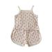 Tosmy Toddler Baby Girl Clothes Home Wear Summer Baby Sling Home Wear Suit Cute Floral Print Top Shorts Fashion Clothing Set