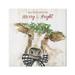 Stupell Industries Merry & Bright Holiday Cattle Holiday Painting Gallery Wrapped Canvas Print Wall Art