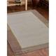 Glitzy Rugs 6 ft. 7 in. x 9 ft. 10 in. Hand Knotted Tibbati Wool Contemporary Rectangle Area Rug Beige
