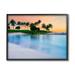 Stupell Industries Tropical Beach Cove Landscape Coastal Photography Black Framed Art Print Wall Art