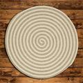 Colonial Mills Rug 6 x 6 ft. Woodland All-Natural Round Braided Rug Natural