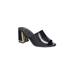 Women's Spain Heeled Mule by Halston in Black Croc (Size 6 1/2 M)