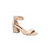 Women's Texas Block Heeled Sandal by French Connection in Nude (Size 9 1/2 M)