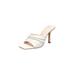 Women's Luanda Heeled Mule by Halston in White (Size 8 1/2 M)