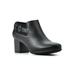 Women's Noah Bootie by White Mountain in Black Smooth (Size 9 1/2 M)