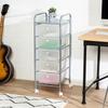 5-Drawer Rolling Storage Cart by Honey-Can-Do in Silver