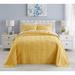 Wedding Ring Chenille Bedspread by BrylaneHome in Gold (Size KING)