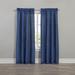 Wide Width Textured Rod Pocket Window Panel by BrylaneHome in Dark Blue (Size 52" W 108"L)