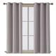 APEX FURNISHINGS Blackout Curtains For Living Room Décor, Insulated Thermal Curtains For Bedroom, Door Curtain, Eyelet Curtains 2 Panels With Tiebacks, Silver Grey Curtains (66x72) Inches