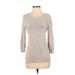 Soho JEANS NEW YORK & COMPANY Pullover Sweater: Tan Tops - Women's Size Small