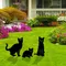 Piquets décoratifs de jardin de chat en acrylique, décor de jardin extérieur, silhouette domestique,