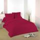 Housse de couette Rouge 260 x 240 cm / 100% Coton / 57 Fils/cm� pour lit 2 places King Size