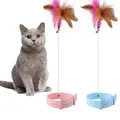 Collier de plumes multifonctionnel pour chat jouet coule pour chaton anciers de jeu amusant