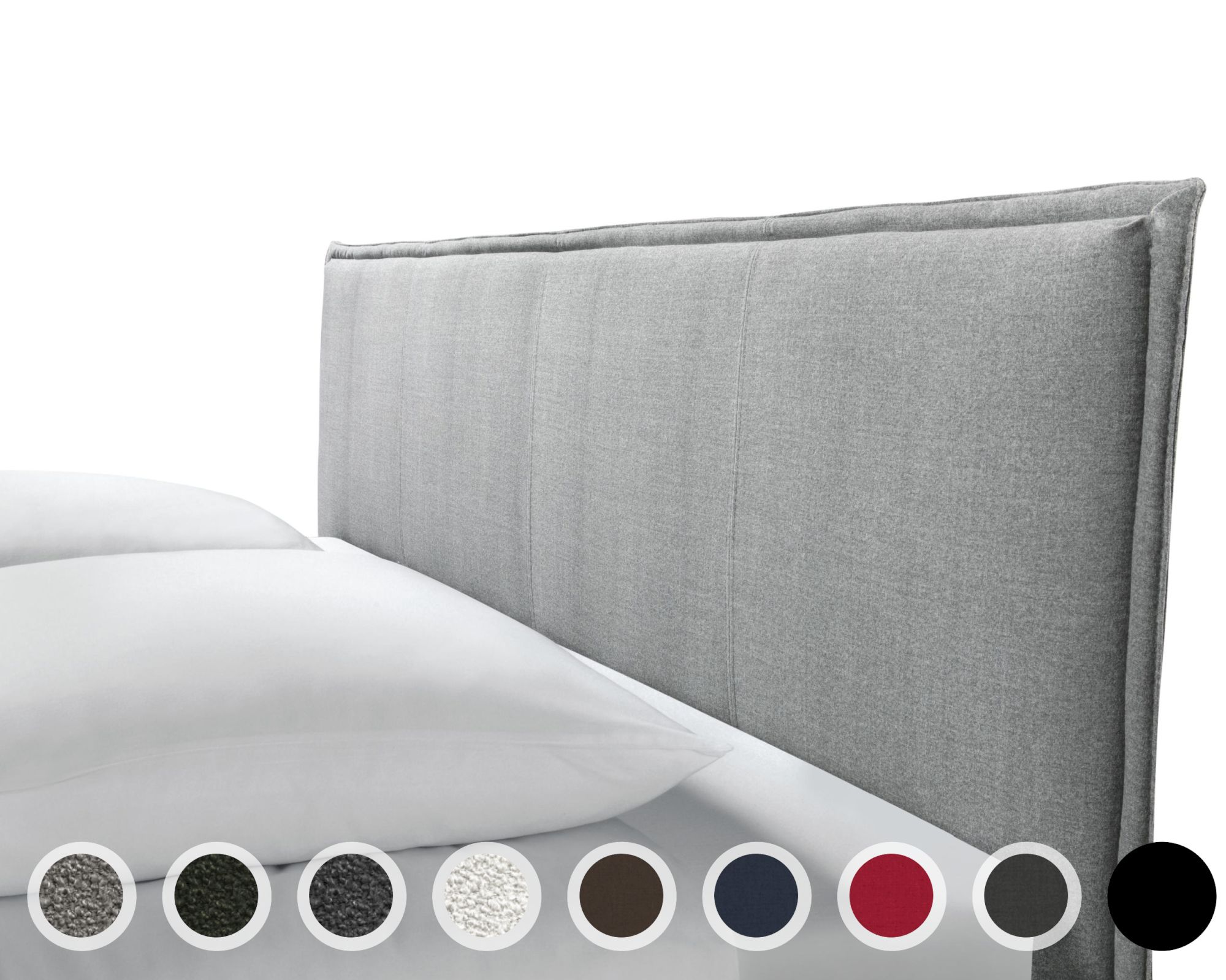Hasena Dream-Line Kopfteil Coco 180 cm / PK3 Velluto 740 grey Image