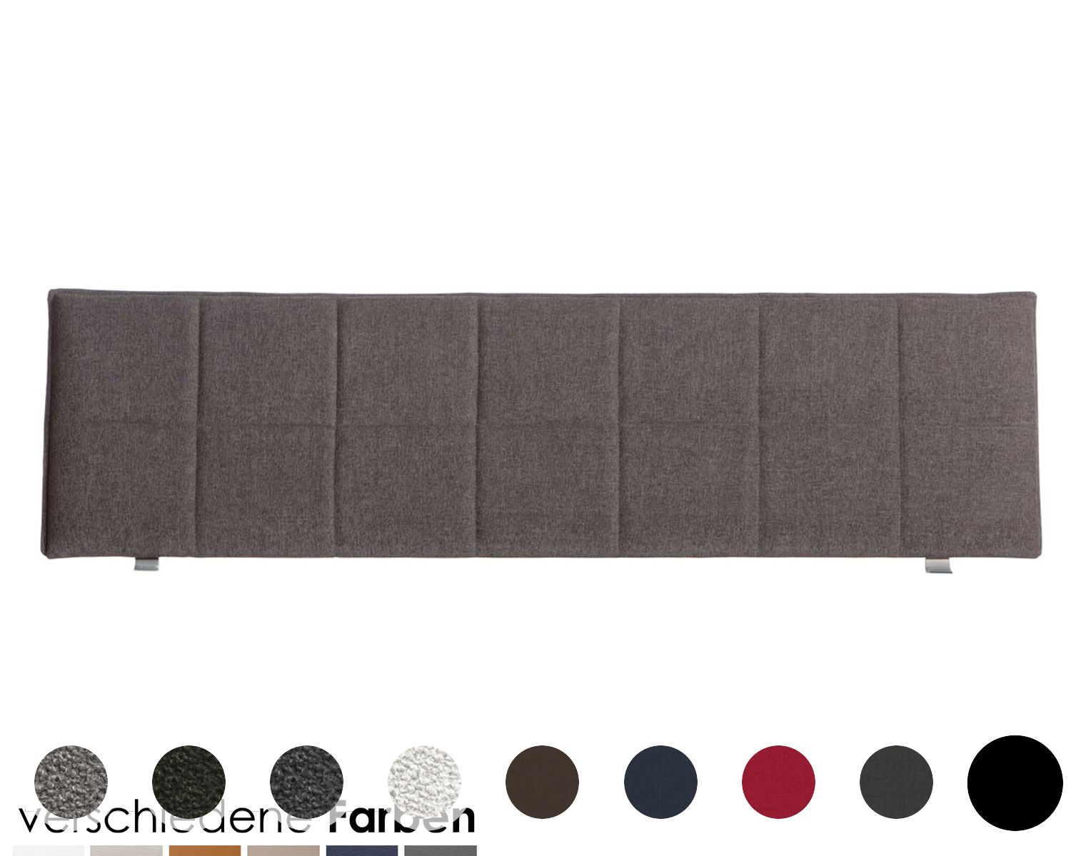 Hasena Wood-Line Kopfteil Malta 160 cm / PK3 Velluto 740 grey Image