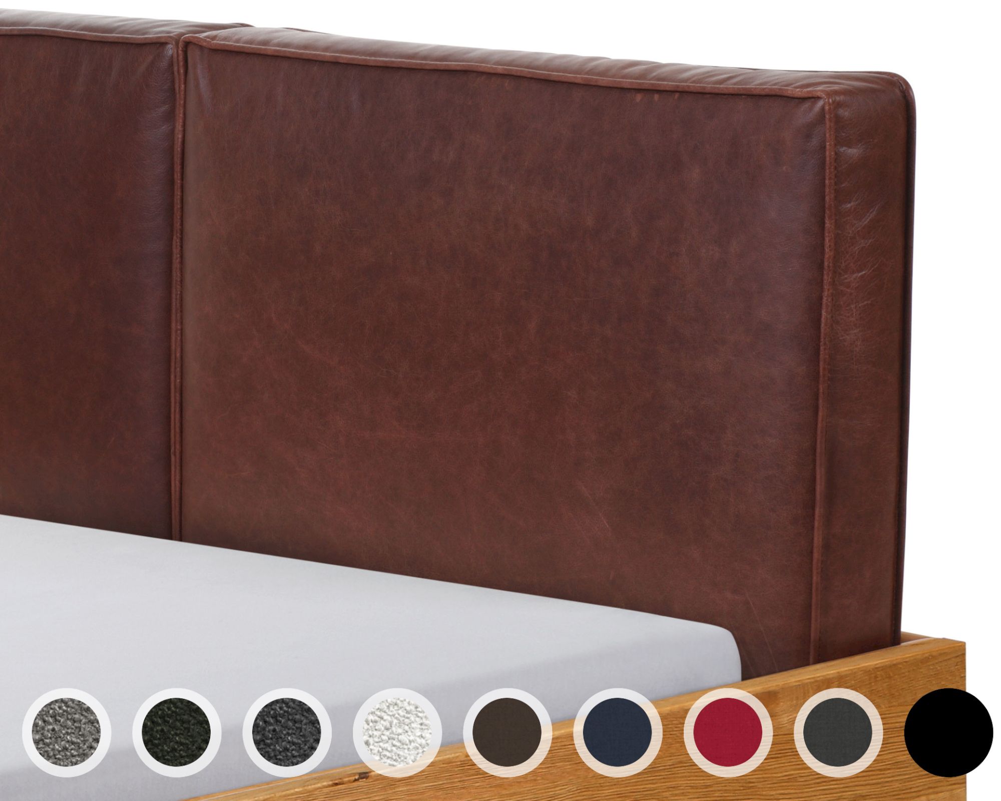 Hasena Factory-Chic Kopfteil Cena 140 cm / PK3 Velluto 742 coffee Image