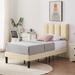 VECELO Tufted Upholstered Platform Bed Frame with Adjustable Height Headboard Twin/Full/Queen Size Beds,Blue