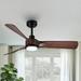 CQSXDA 52 in. Integrated LED Indoor Brown Wood Ceiling Fan with Light Kit and Remote Control