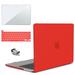 IBENZER Compatible with 2024 2023 M2 MacBook Pro 13 Inch Case 2022-2016 A2338 A2289 A2251 A2159 A1989 HardShell Case+Keyboard Cover+Type-C+Screen Film for Mac Pro 13 Red T13RD+2TC