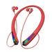 PRINxy Hanging Neck Type Light-emitting Gaming Special Bluetooth Headset Sports Wireless Binaural In-ear Headset Noise-Canceling Mic-Ergonomic Design Red