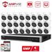 Anpviz 32CH 4K 8MP PoE Home Security Camera System H.265+ NVR AI CCTV System and 24PCS 8MP Weatherproof Surveillance Turret Camera Outdoor Remote Access Motion Detection