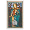 McVan PSD600MN St Monica Prayer Pewter Medal with 24 in. Silver-Tone Chain & Laminated Holy Card Set
