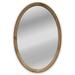32 in. Reflection Contemporary Wood Finish Oval Textured Framed Wall Mirror Maple