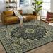 OYang Area Rug Small Entryway Doormat Rug Vintage Area Rug Non Slip Persian Area Rug Kitchen Rug Low Pile Distressed Carpet for Living Room Bedroom Laundry