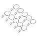 Curtain Rings with Clips 36pack Drapery Curtain Clip Rings 0.98 Inch Curtain Clip Rings Hooks (Silver)