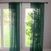 Love Fabric Floral Lace Window Curtain Panel Sheer Lace Bedroom Kitchen Dining Room Bathroom Classroom Diner Window Decor (58 Wide) (108 Tall Green)