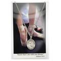 McVan PSD676DC Girls Dance Prayer Pewter Medal with 18 in. Silver-Tone Chain Laminated Holy Card Set