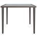 Ebern Designs Square 18.9" L x 18.9" W Outdoor Coffee Table Metal in Brown/Gray | 14.6 H x 18.9 W x 18.9 D in | Wayfair