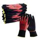Unigloves Nitrex 360FC Wiederverwendbare Handschuhe mit NitreGrip-Technologie, flachem Nitril und sandigem Nitril, schwarz/rot