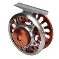 Fly Fishing Reel, 3/4 Large Arbor Efficient Braking Fly Reel with 3 Bearings Storage Bag, Portable Durable Fly Reel with CNC Aluminum Alloy Body for Trout Bass Carp Pike